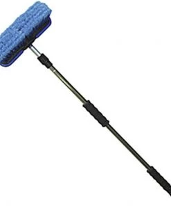 Carrand 93089S 10 In. Wide Wash Brush With 65 In. Aluminum Extension Handle