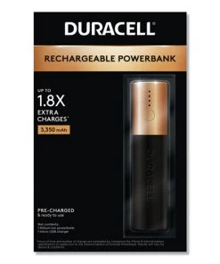 Duracell DMLIONPB1 Compact Lithium-Ion Rechargeable 1 Day 3350 MAh Cordless Powerbank