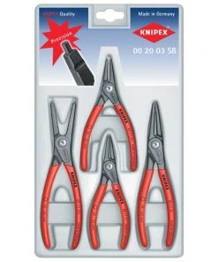 Knipex 002003SB Snap Ring Pliers Set With Spring Steel Tips, 4Pc