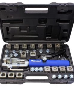 Mastercool 71485-PRC Universal Hydraulic Flaring Tool With GM Transmission Cooling Line Dies And Adapter Kit