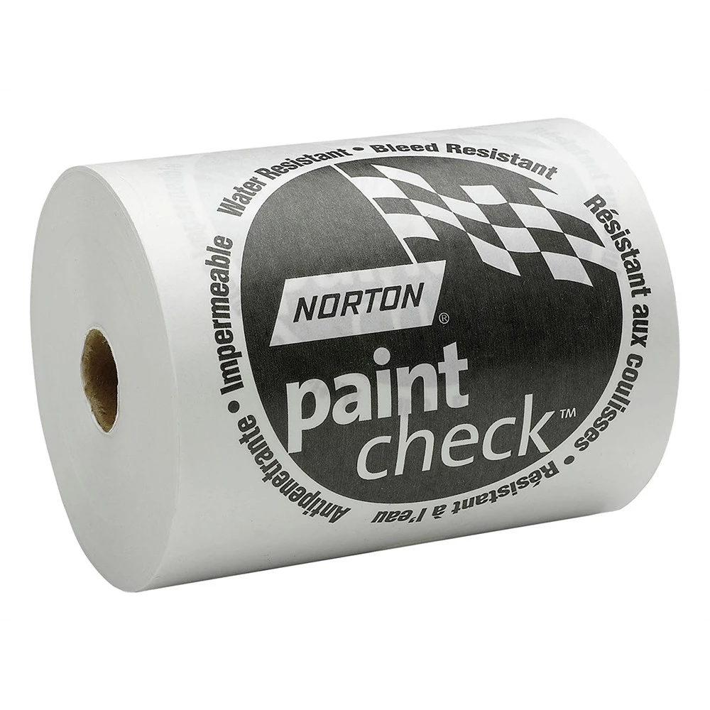 Norton 404 18 In. X 750 Ft. Paint Check Polycated Masking Paper - White 1 Norton 404 18 In. X 750 Ft. Paint Check Polycated Masking Paper - White