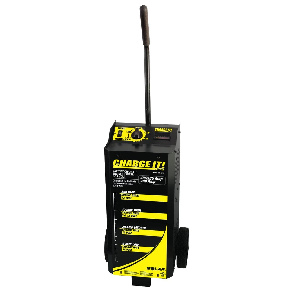 SOLAR 4735 6V/12V 40/20/5/200 Amp Wheeled Battery Charger 1 SOLAR 4735 6V/12V 40/20/5/200 Amp Wheeled Battery Charger