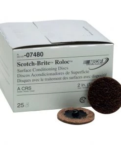 3M 7480 25-Piece Coarse 2 In. Scotch-Brite Roloc Surface Conditioning Disc Set