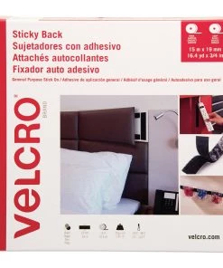 Velcro VEL-30633-GLO Sticky-Back Removable Adhesive 0.75 In. X 49 Ft. Fasteners - White (1 Roll)